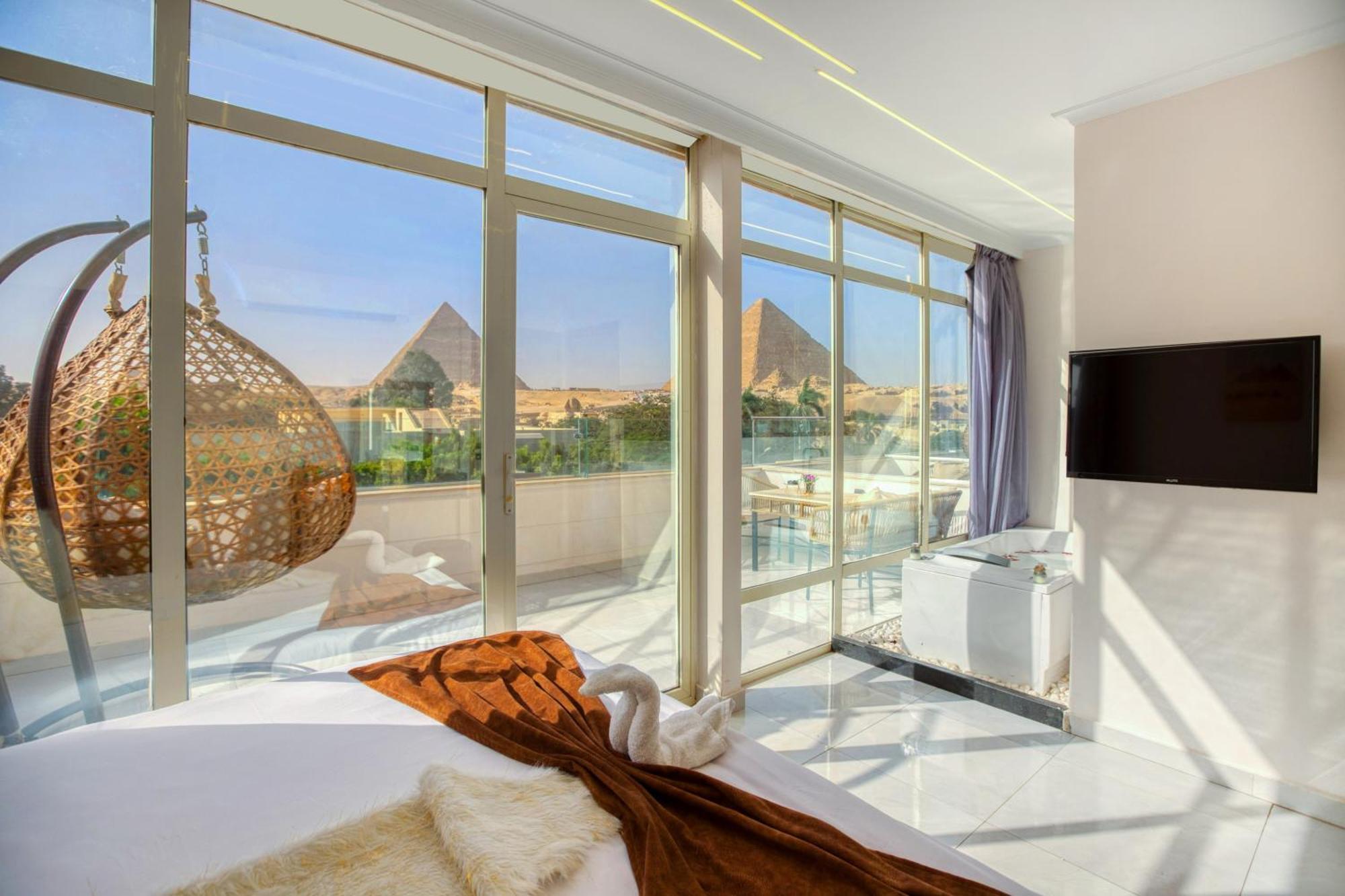 Tree Lounge Pyramids View Inn , Sphinx Giza Kafret el-Gabal 외부 사진
