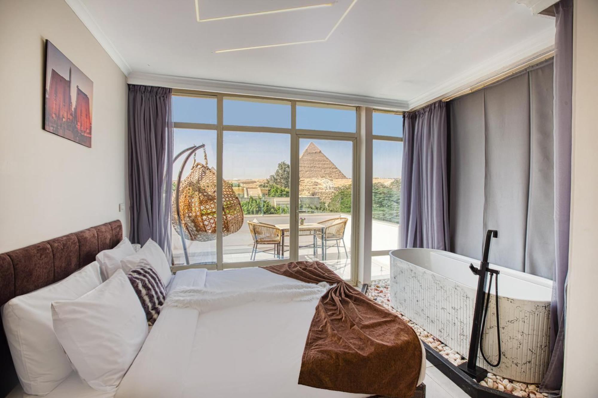 Tree Lounge Pyramids View Inn , Sphinx Giza Kafret el-Gabal 외부 사진